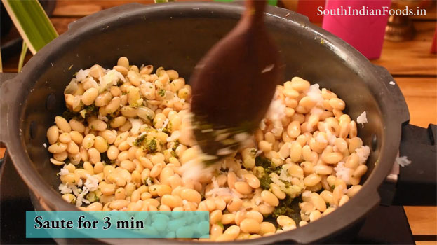 Soya beans masala sundal recipe step 26