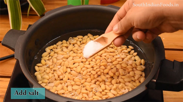 Soya beans masala sundal recipe step 6