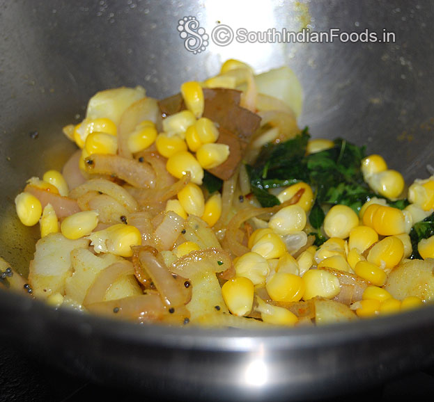 Add boiled corn