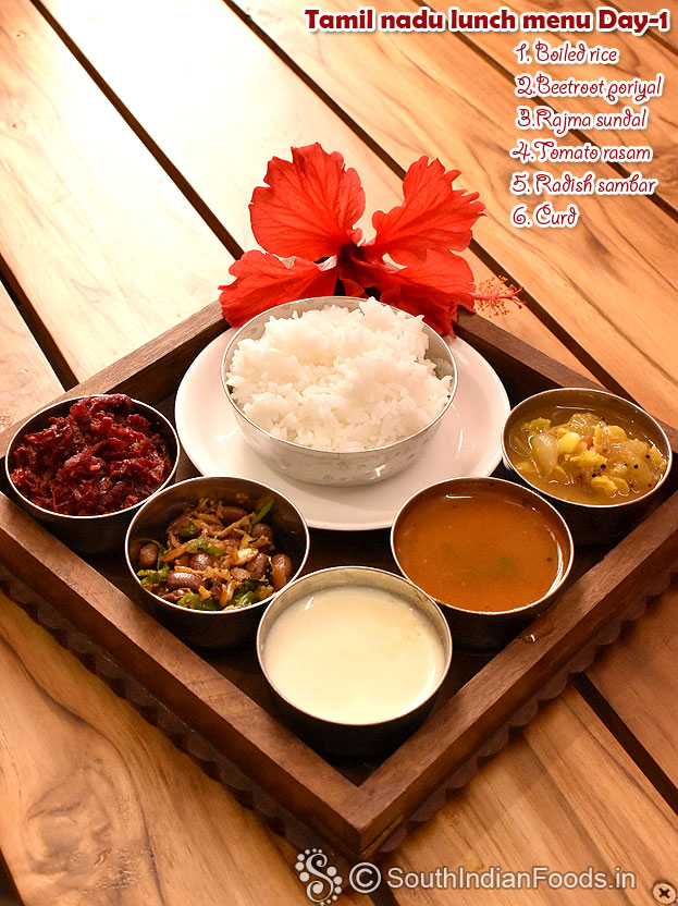 Tamil nadu lunch menu-DAY-1