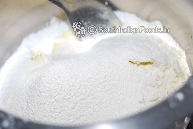 Add urad dal flour, warm water mix well, knead it & make soft dough