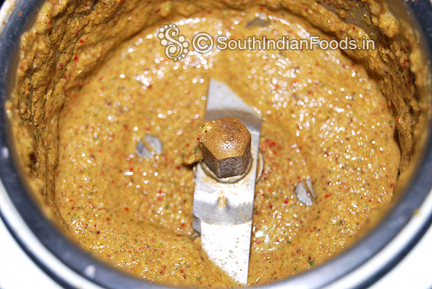 Add roasted ingredients in a mixer jar grind to fine paste.