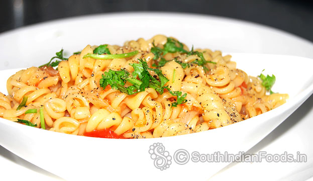 Tomato mini fusilli durum wheat pasta-Pressure cooker method