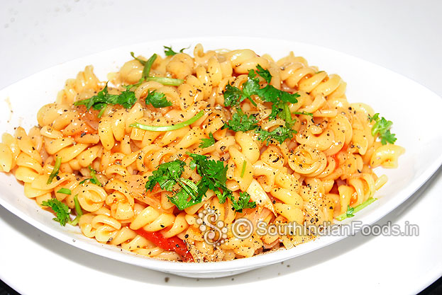 Tomato mini fusilli pasta-No cheese, zero cholestrol