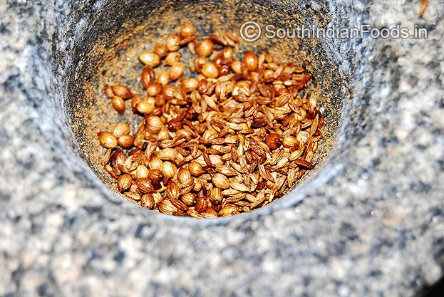 Roasted cumin and coriander seeds