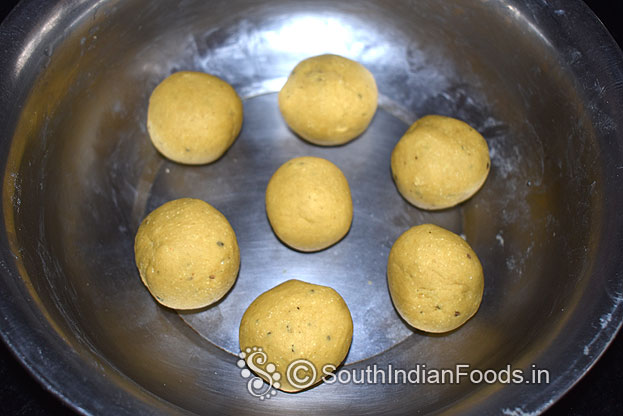 Divde the dough into equal size balls