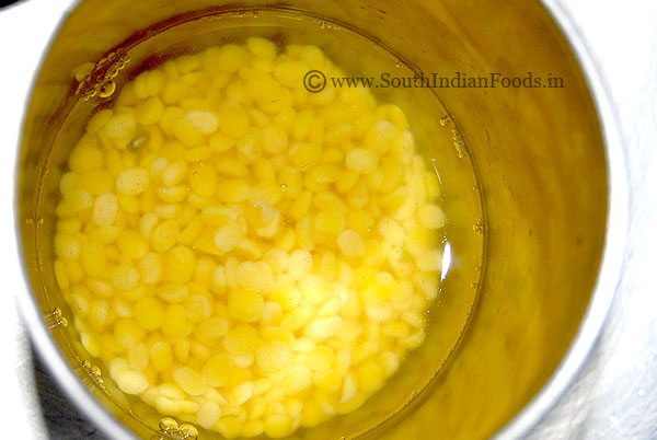 Washed yellow moong dal
