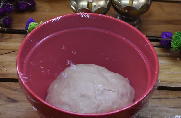 Wheat flour dilkush step 8