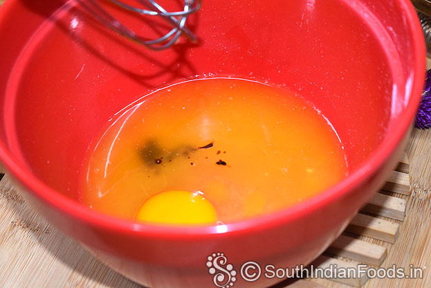 Add egg & vanilla essence