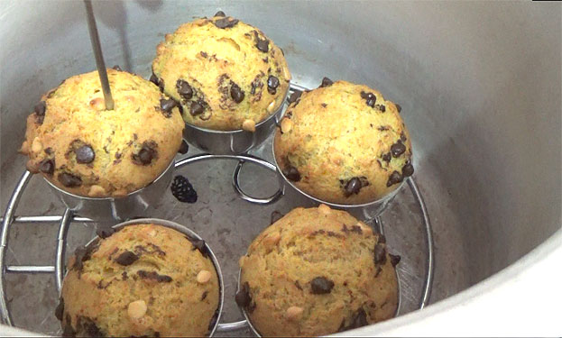 After 20 min, spongy muffins ready