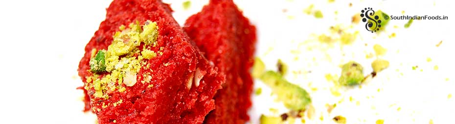 Beetroot Coconut Burfi