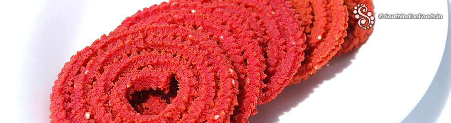 Beetroot murukku