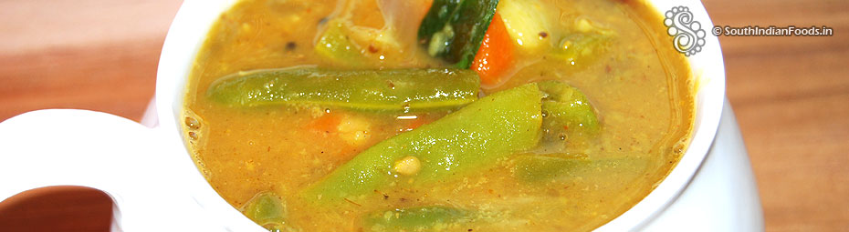 Carrot beans sambar