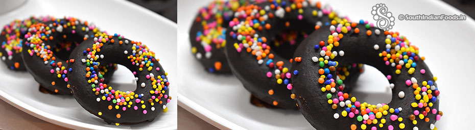 Chocolate wheat doughnuts [donuts]