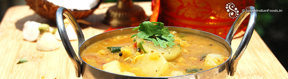 One pot radish sambar 