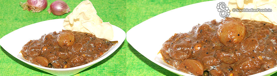 Onion puli kuzhambu | Chinna vengaya puli kuzhambu | Shallots tamarind curry
