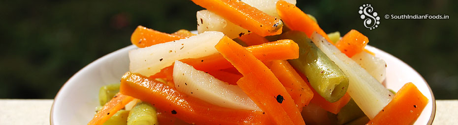 Potato carrot beans salad