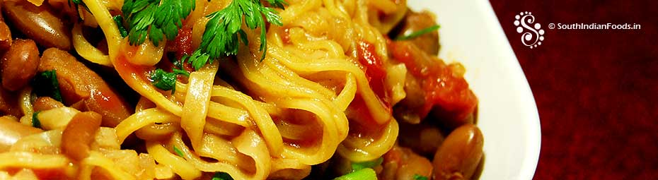 Rajma Noodles [ Red Kidney Beans Noodles]