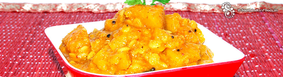 Yellow pumpkin sambar