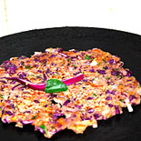 Red cabbage roti or Puple cabbage carrot roti